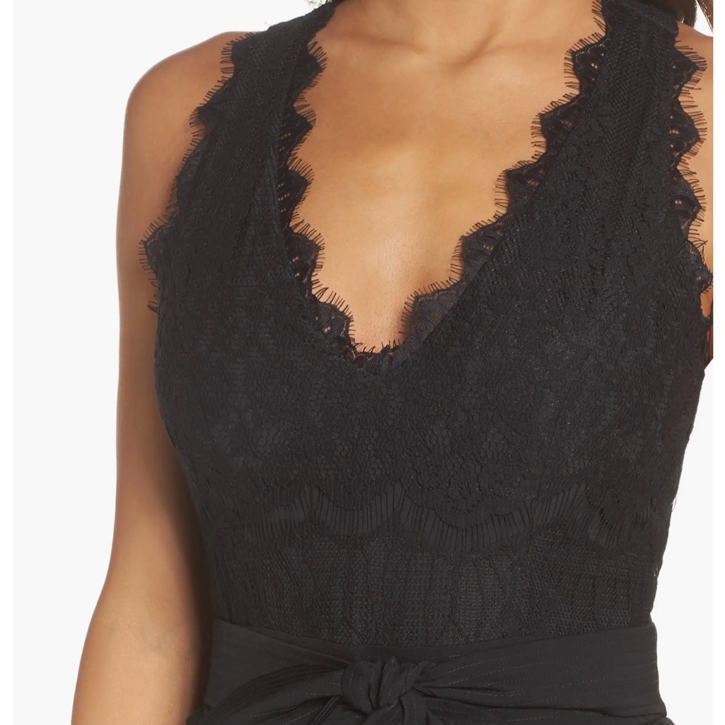 Nwt Harlyn Black Lace Jumpsuit